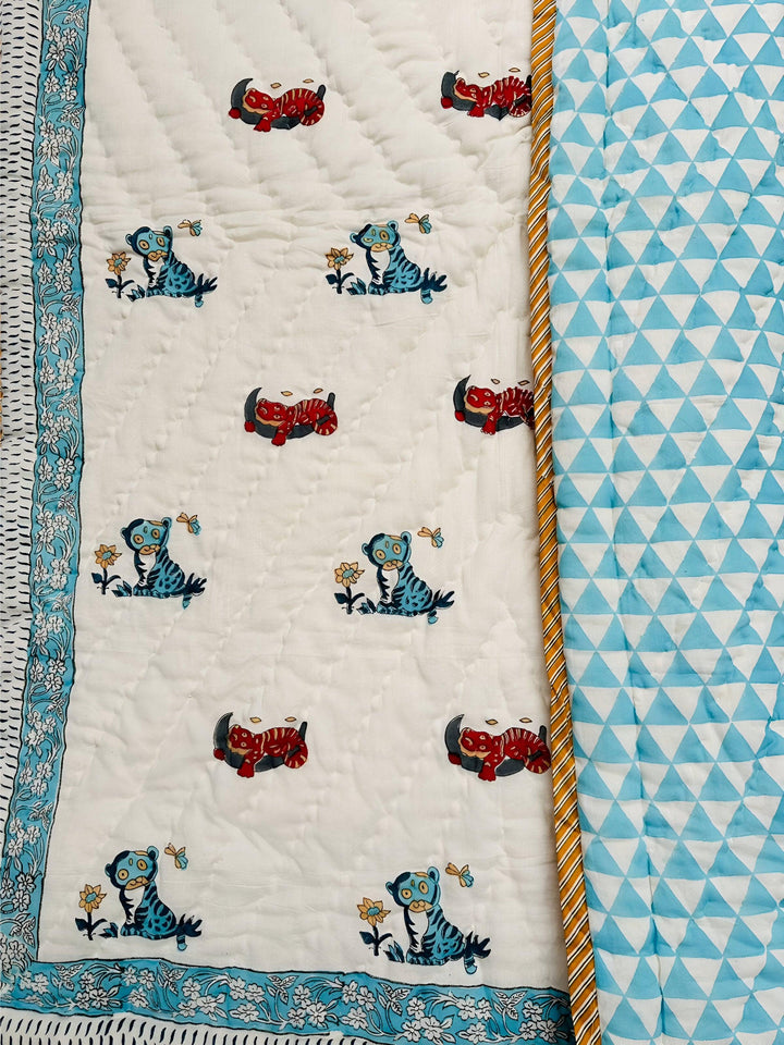 Playful Tiger Baby Quilt - Shikha Malik