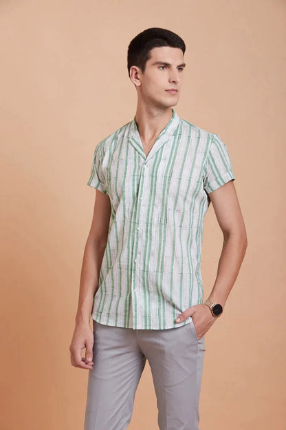 Green Playful Stripe Shirt