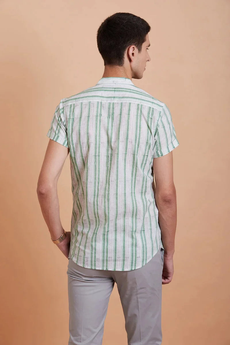 Green Playful Stripe Shirt