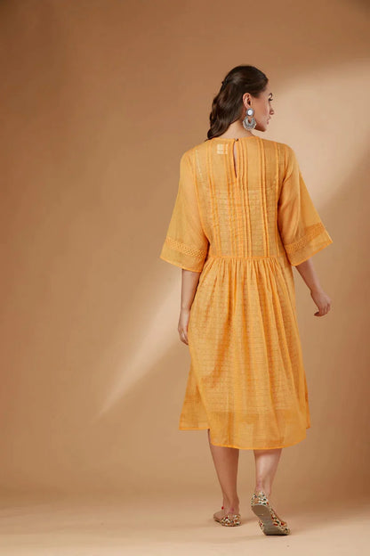 Tangerine Tango- Kotta Midi Dress