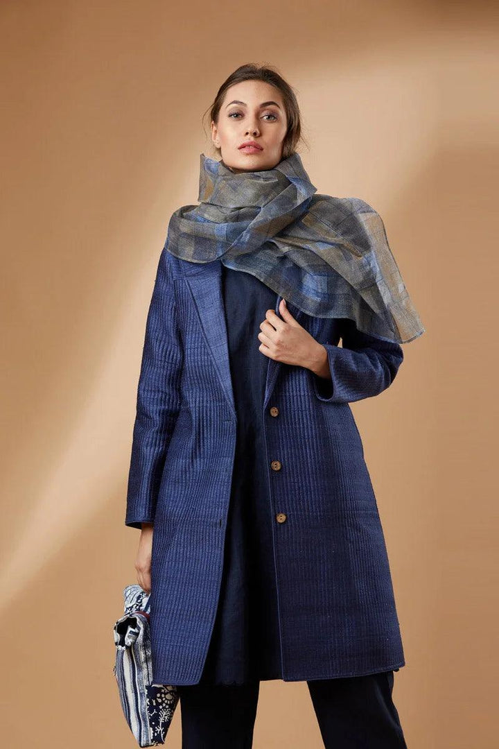 Mid Night Sky- Block Printed Scarf - Shikha Malik